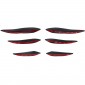  Front Bumper Fog Light Side Strip Cover Molding Trim ABS Carbon Style 6pcs For Subaru WRX STI 2015-2021 