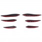  Front Bumper Fog Light Side Strip Cover Molding Trim ABS Carbon Style 6pcs For Subaru WRX STI 2015-2021 