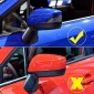  ABS Carbon Style Car Review Side Mirror Cap Cover 2pcs For Subaru WRX STi 2015-2021(Only Fit STI Version)