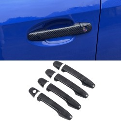 Free Shipping ABS Carbon Style Side Door Handles Cover Trim 4pcs For Subaru WRX STi 2015-2021