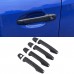  ABS Carbon Style Side Door Handles Cover Trim 4pcs For Subaru WRX STi 2015-2021