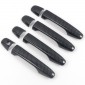  ABS Carbon Style Side Door Handles Cover Trim 4pcs For Subaru WRX STi 2015-2021