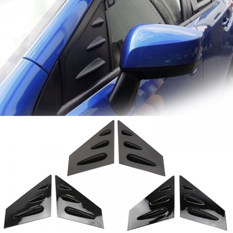 Matte Black YUZHONGTIAN 2015-2019 for Subaru WRX STi Car Accessories Window Scoop Louvers Cover ABS 2PCS 