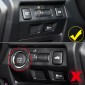  ABS Carbon Style Interior Dashboard Console Head Light Switch Cover Trim 1pcs For Subaru WRX STi 2015-2021