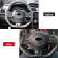  ABS Carbon Style Interior Steering Wheel Cover Trim 3pcs For Subaru WRX STi 2016-2019(NOT Fit Turbo CVT)