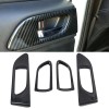  ABS Carbon Style Side Door Handles Bowl Cup Cover Trim 4pcs For Subaru WRX STi 2015-2021