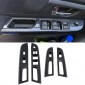  ABS Carbon Style Interior Window Switch Regular Cover Trim 4pcs For Subaru WRX STi 2015-2021