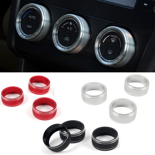  Alloy Air Condition Adjust Cover Trim 3pcs For Subaru WRX STI 2015-2021