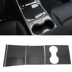 Free Shipping Carbon Style Center Console Inner Cover Sticker For Tesla Model 3 2018-2022