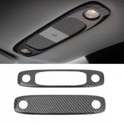 Free Shipping Carbon Style Front&Rear Reading Light Lamp Cover Trim 2pcs For Tesla Model 3 2018-2022