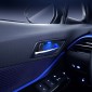  Interior Door Handle Bowl LED Blue Lights For Toyota CHR C-HR 2016-2021