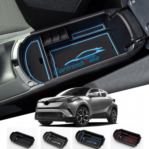  For Toyota C-HR 2016 2017 2018 2019 Interior Black Storage Box Organizer Case