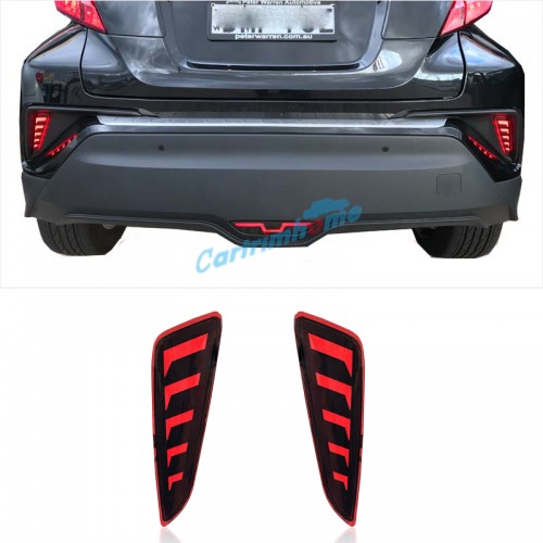  2Pcs Led Rear Tail Fog Light Lamp for Toyota C-HR CHR 2016 2017 2019