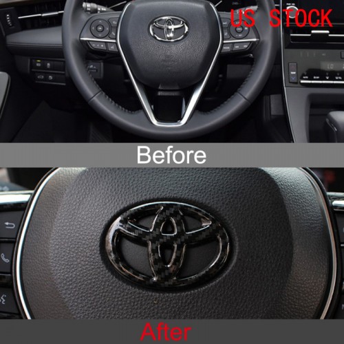 Shipping to the US only!!! Car Steering Wheel Emblem Overlay for Toyota 4runner Tacoma Tundra Corolla Camry Rav4 CHR Highlander