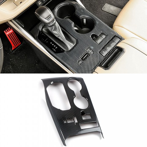 Free Shipping Carbon Style LHD Interior Center Console Gear Shift Cover Trim For Toyota Highlander 2020-2022