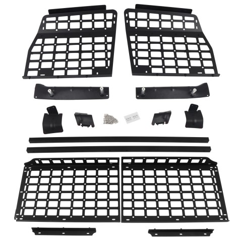 Free Shipping Black Style Side Hanging Boards / Middle Shelf Kit For Toyota Land Cruiser 2007-2021