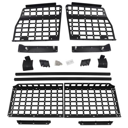  Black Style Side Hanging Boards / Middle Shelf Kit For Toyota Land Cruiser 2007-2021