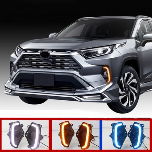  Fog Light Daytime Running Light DRL LED Day Light 2Pcs For Toyota RAV4 2019 2020 2021 2022 2023 2024