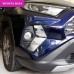 Free Shipping Chrome Front Fog Light Lamp Cover ABS Trim For Toyota RAV4 2019 2020 2021 2022