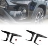  2pcs ABS Front Fog Light Frame Cover Trim For Toyota RAV4 2019 2020 2021 2022 2023 2024