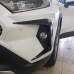 Free Shipping 2pcs ABS Front Fog Light Frame Cover Trim For Toyota RAV4 2019 2020 2021 2022