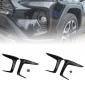  2pcs ABS Piano Black Front Fog Light Frame Cover Trim For Toyota RAV4 2019 2020 2021 2022 2023 2024