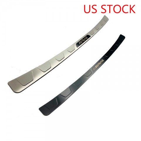 Stainless Outer Rear Bumper Protector Foot Plate Cover For Toyota RAV4 2019 2020 2021 2022