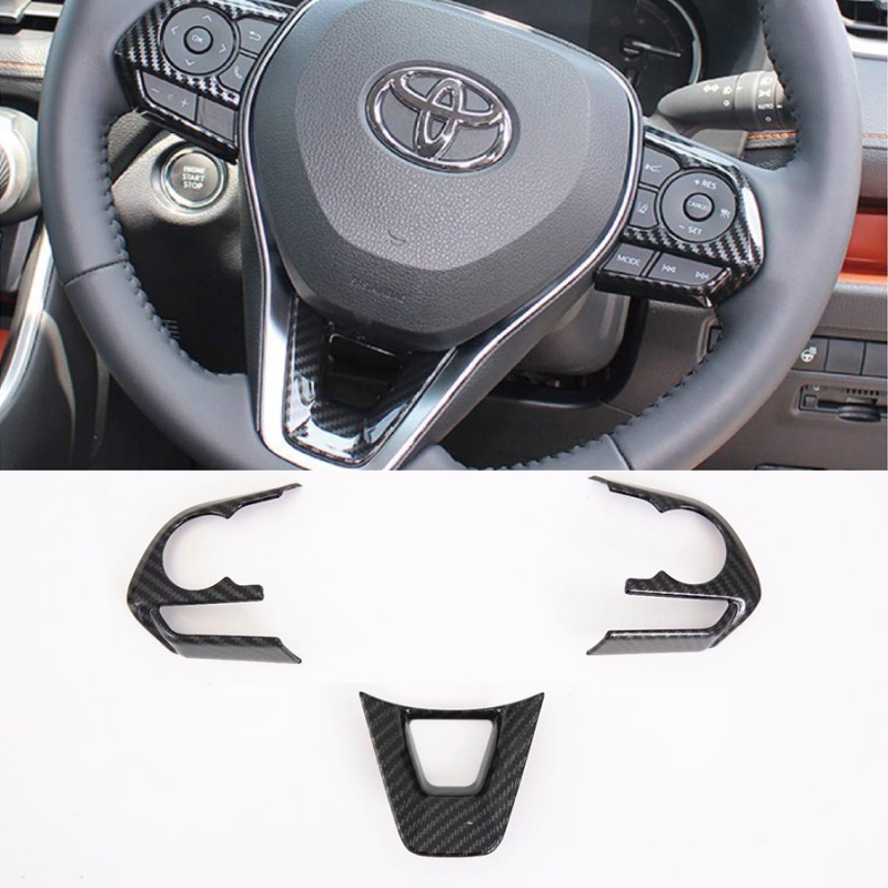 Free Shipping Interior ABS Carbon Style Steering Wheel Cover Trim For ...