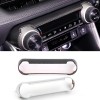  Carbon Style Inner Middle Console Air Condition Switch Cover Trim For Toyota RAV4 2019 2020 2021 2022 2023 2024