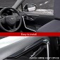  Carbon Style Inner Inside Door Decorative Covers For Toyota RAV4 2019 2020 2021 2022 2023 2024