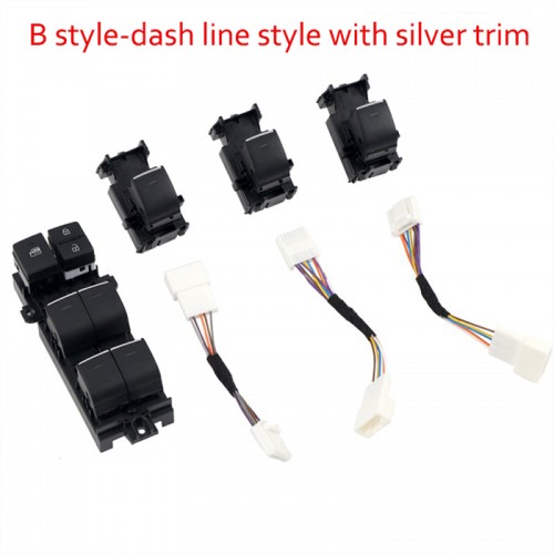 Lighted LED Power Single Window Switch for Toyota Corolla 2020-2024 LHD