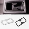  Carbon Style Inner Rear Water Cup Holder Decoration Cover Trim For Toyota RAV4 2019 2020 2021 2022 2023 2024