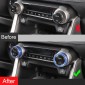  Aluminum Car Centre Console AC Air Conditioning Knob Button Cover 2pcs For Toyota RAV4 2019 2020 2021 2022 2023 2024