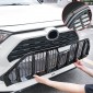 Only ship to US Excludes (Hawaii, Puerto Rico, Guam, Alaska)!!! Maserati Style Front Bumper Grille Cover Trim For Toyota RAV4 2019 2020 2021 2022 2023 2024 without radar