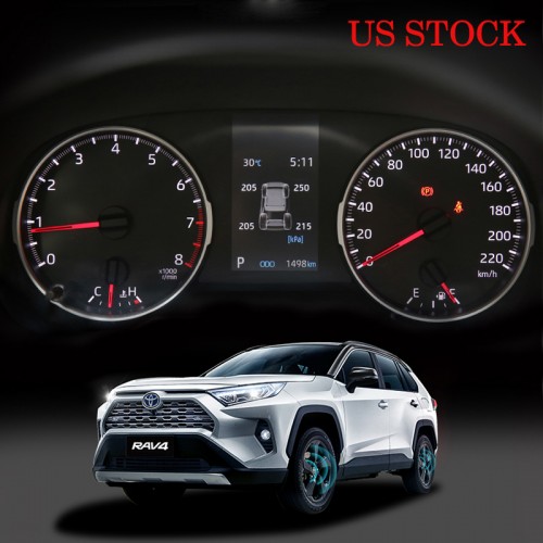 Smart Car TPMS Tyre Pressure Monitoring System Digital LCD Dash Board Display Auto Security Alarm for Toyota Rav4 2019 2020 2021 2022(RAV4 LE Model Shows PSI, XLE / Limited / TRD / OTHER shows kpa)