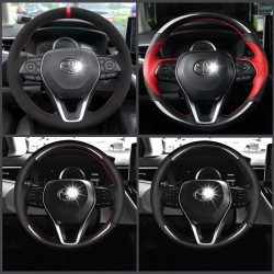 Free Shipping Hand-sewn Soft Leather Wear-resistant Steering Wheel Cover For Toyota RAV4 2019-2021