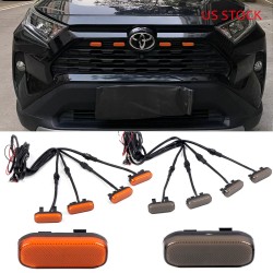Not suitable for prime & adventure!!!Free Shipping PLUG & PLAY Snap-in installation LED Front Grille DRL Amber Lighting Kit For Toyota RAV4 2019 2020 2021 2022