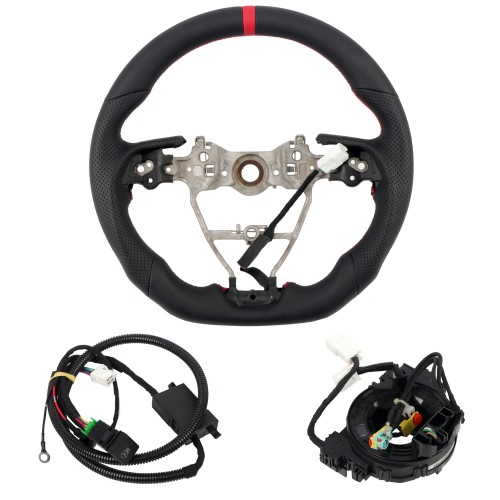 Heated Leather Steering Wheel Replacement Upgrade For Toyota RAV4 2019-2024 / Camry 2018-2023