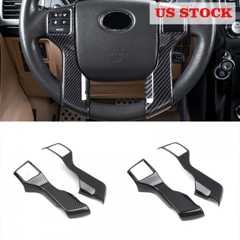 Free shipping Interior Steering Wheel Button Stripe Cover 2pcs For Toyota 4Runner 10-13 / Tacoma 11-13
