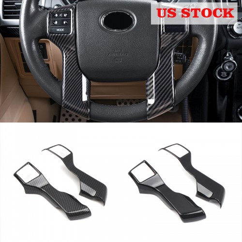  Interior Steering Wheel Button Stripe Cover 2pcs For Toyota 4Runner 10-13 / Tacoma 11-13