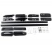  Black Aluminum Side Bars Rails Roof Rack Luggage Carrier For Toyota 4Runner 2010-2024