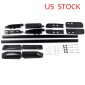 Black Aluminum Side Bars Rails Roof Rack Luggage Carrier For Toyota 4Runner 2010-2024