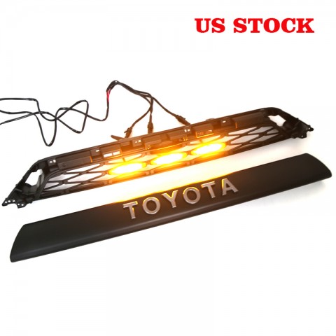 Not suitable for limited!!!Free Shipping With LED Light Front Bumper Grille Replacement For Toyota 4Runner 2020 2021 2022