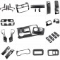 Full interior set blacked out and CF overlay trims Toyota 4Runner 2010-2024