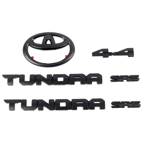 ABS Black Style Emblem Overlay Kit For Toyota Tundra 2022-2024