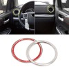  Interior Dashboard Console Side Air Vent Cover Ring Decor Stainless Steel 2PCS For Toyota Tundra Crewmax, Double Cab 2014-2021