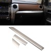  Central Console Strip Cover Trim Stainless Steel 3PCS (Not Fit for RHD) For Toyota Tundra Crewmax, Double Cab 2014-2021