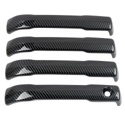 Free shipping Carbon Fiber Style Side Door Handle Cover Trim 4pcs For Toyota Tundra 2022-2023