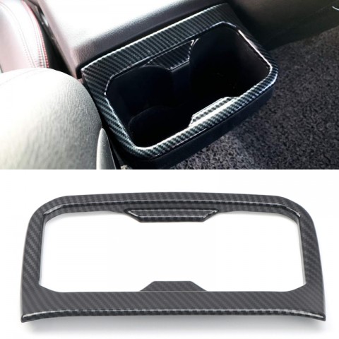 Free Shipping Carbon Style Interior Rear Seat Armrest Cup Holder Cover Trim For Toyota Tacoma 2016-2022