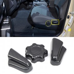 Free Shipping Carbon Style Car Seat Adjustment Button Cover Trim For Toyota Tacoma 2016-2022